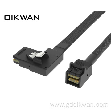 HD MiniSAS SFF-8643 to SFF-8087 Lateral Bend Cable